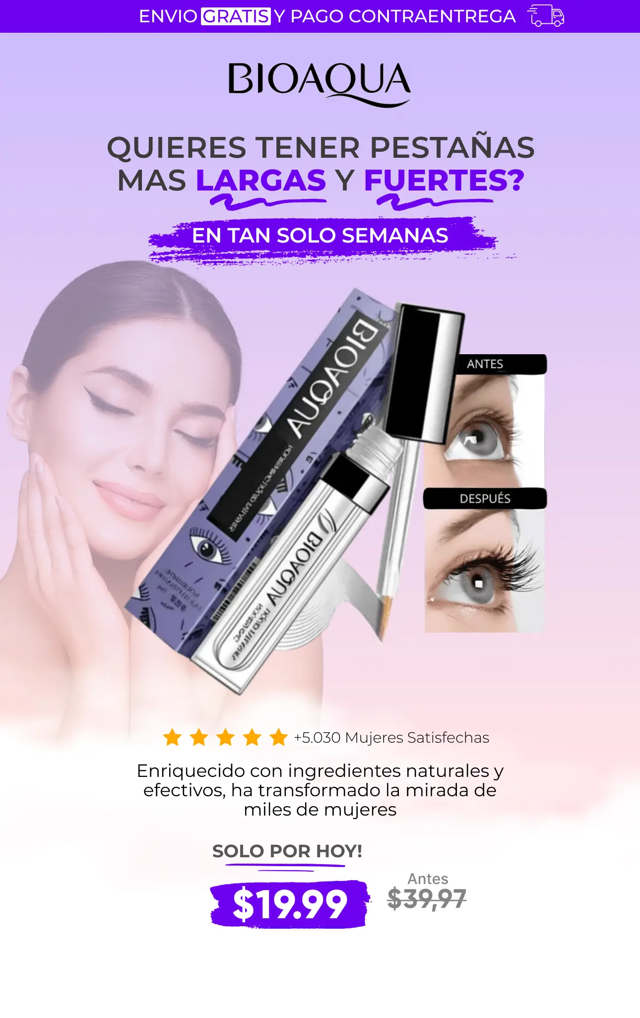 SERUM BIOAQUA™️ PESTAÑAS Y CEJAS LARGAS MT